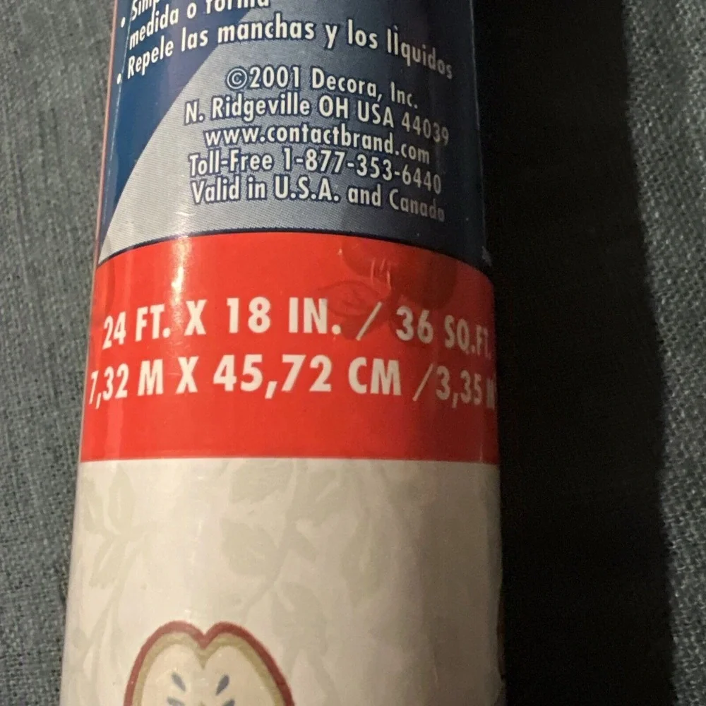 2001 Con-Tact Self Adhesive Decorative Contact Paper Apple Dapple Print 24' NEW